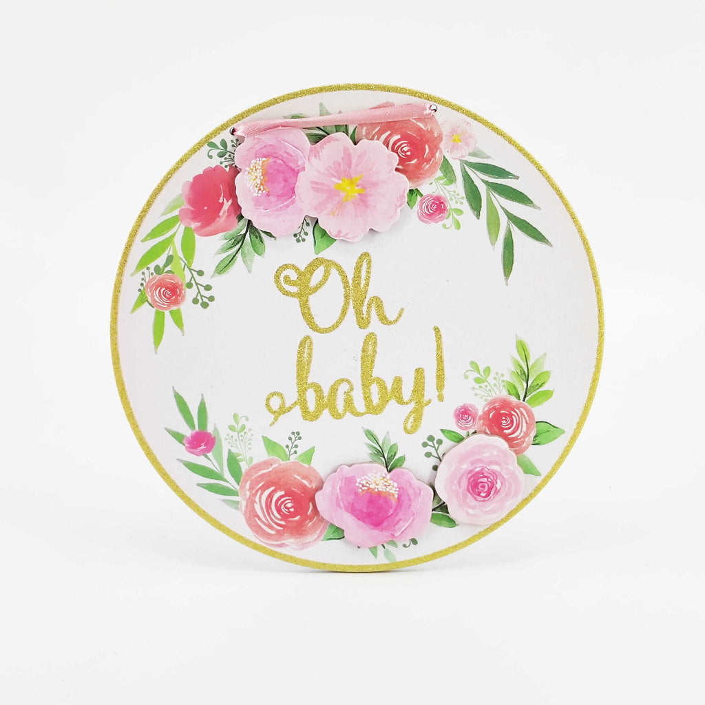 Floral Baby Sign Decoration