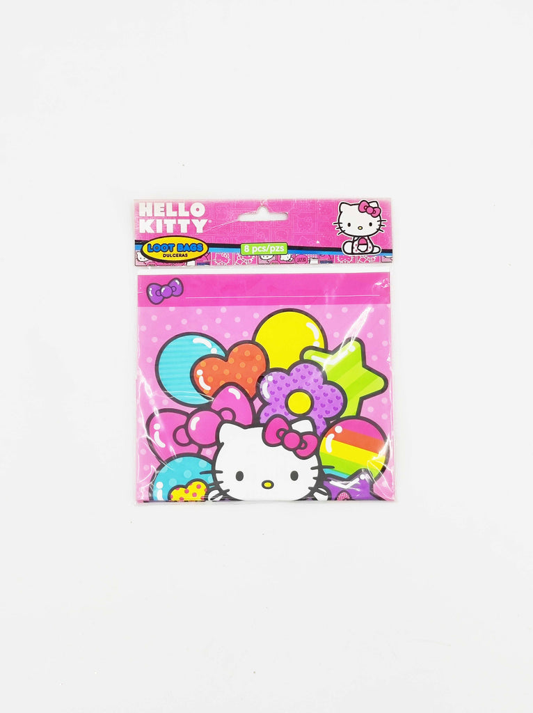 Hello Kitty Rainbow Folded Plastic Loot Bags, 8Pcs