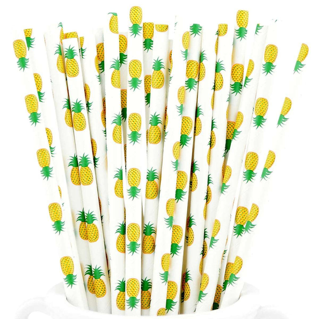 I-Total Pineapple Paper Straws - 20pcs