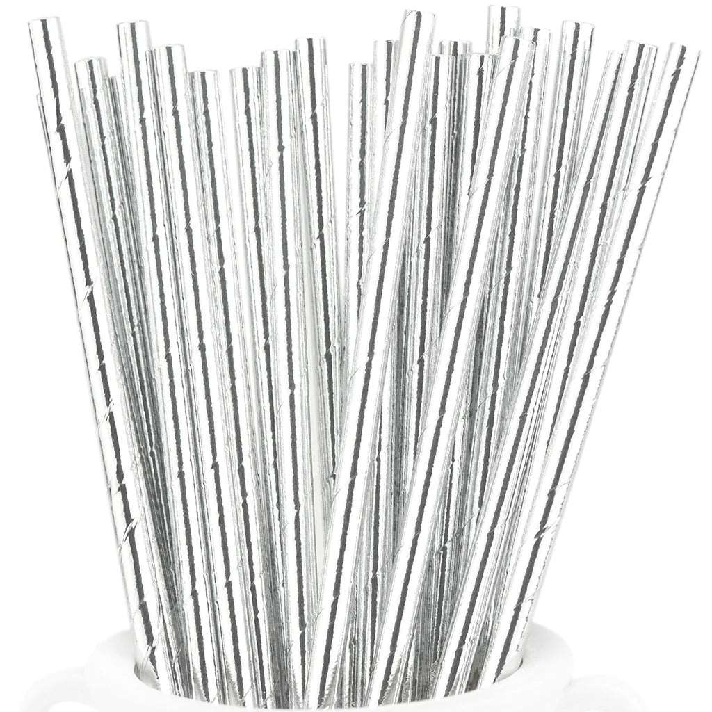 I-Total Silver Paper Straws - 20pcs