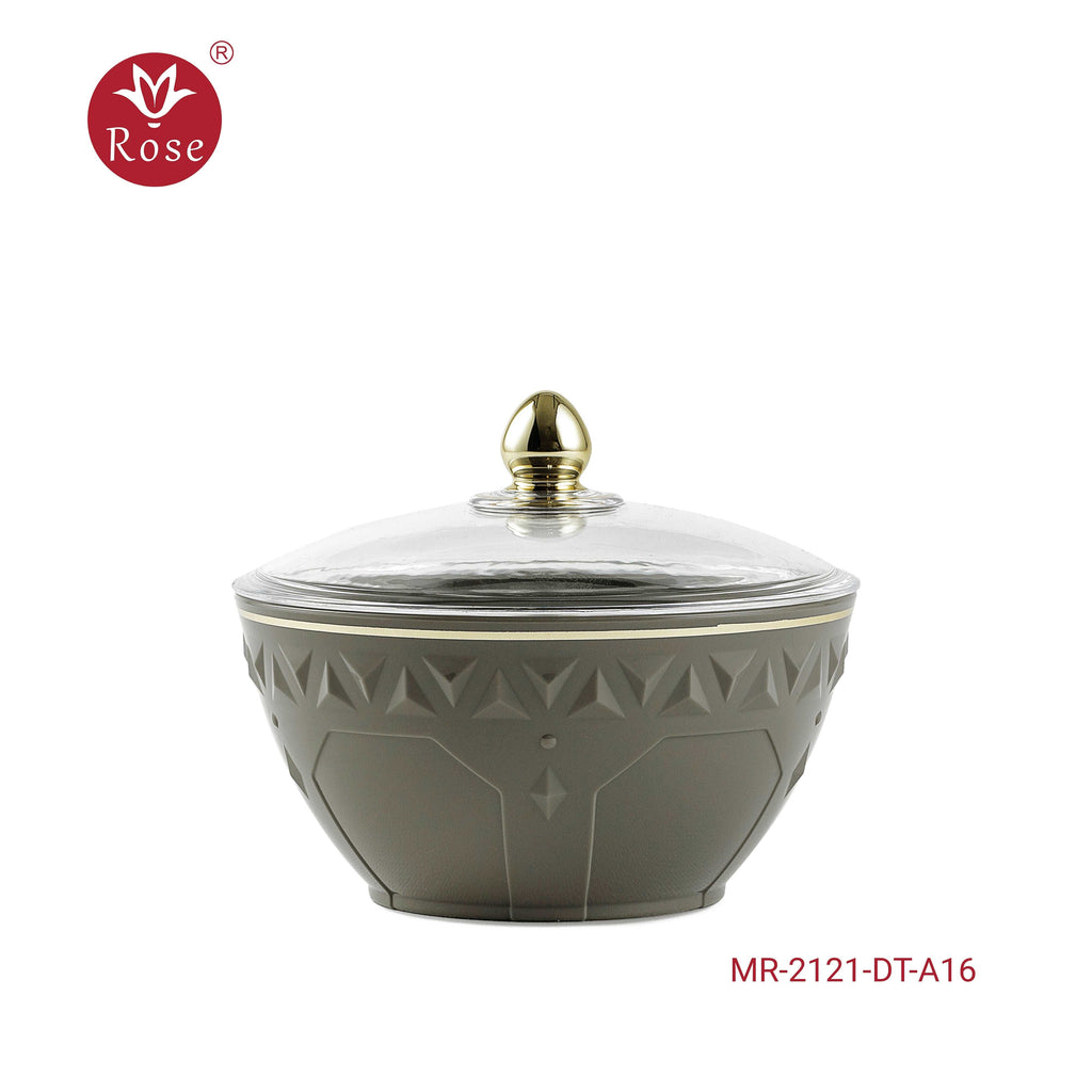 Dates Bowl with Lid  - Model 2121 Dark Gery