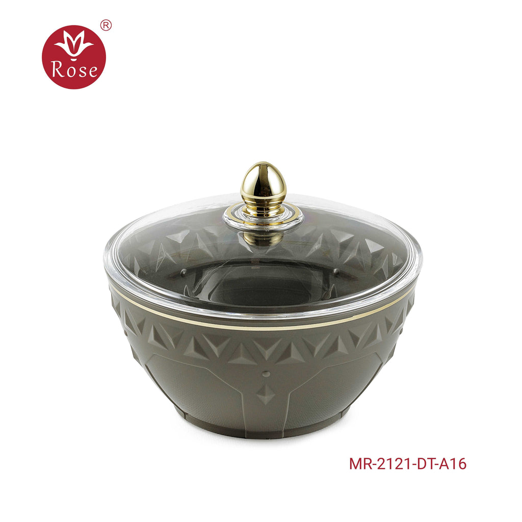 Dates Bowl with Lid  - Model 2121 Dark Gery