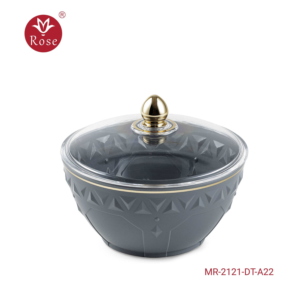 Dates Bowl with Lid - Model 2121 Blue Grey