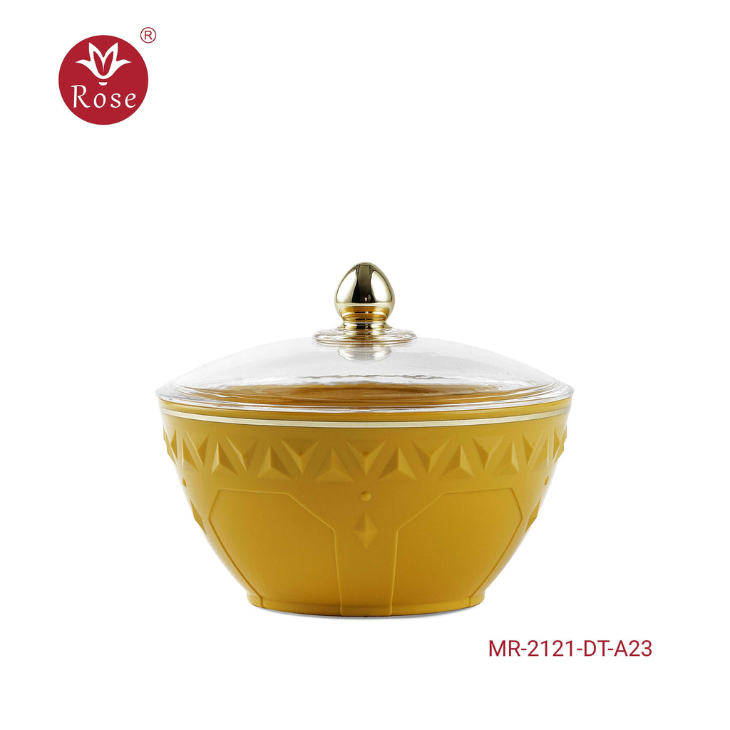 Dates Bowl with Lid  - Model 2121 Mustard