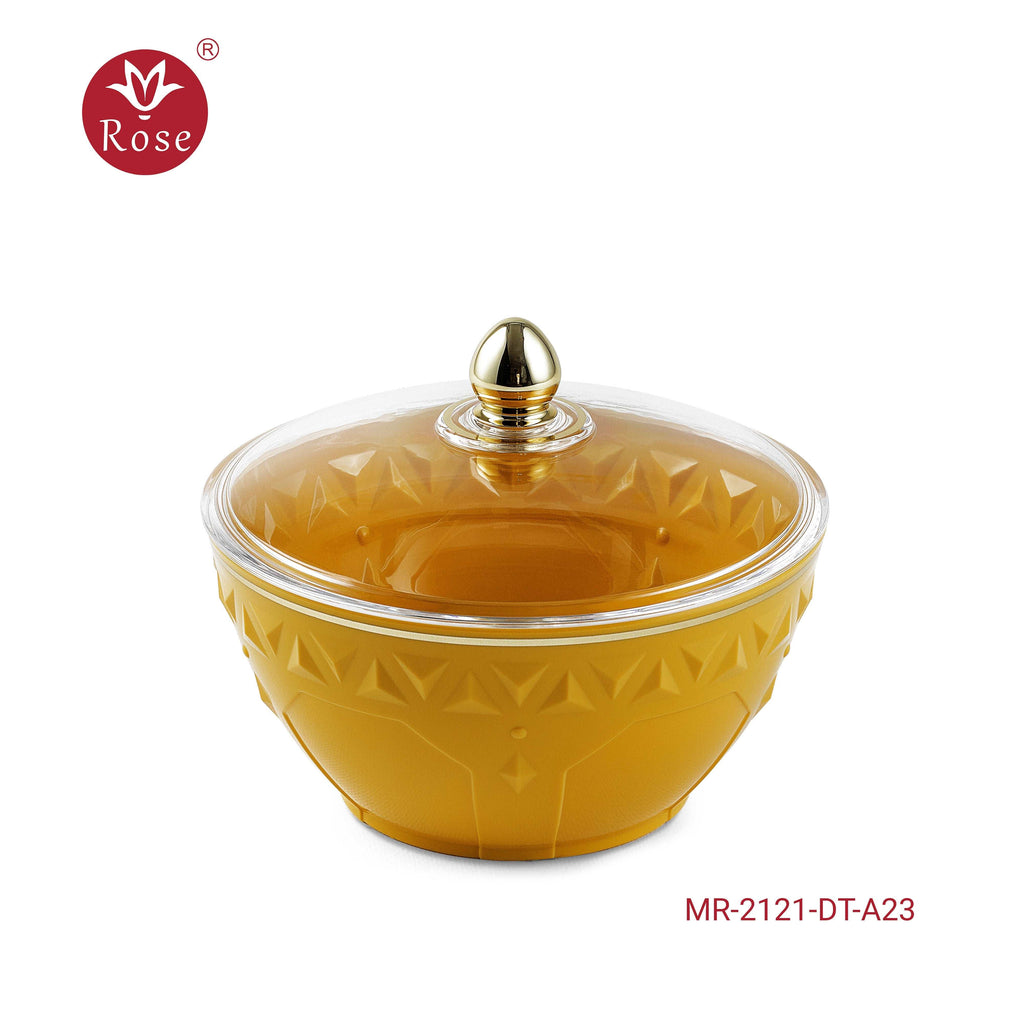 Dates Bowl with Lid  - Model 2121 Mustard